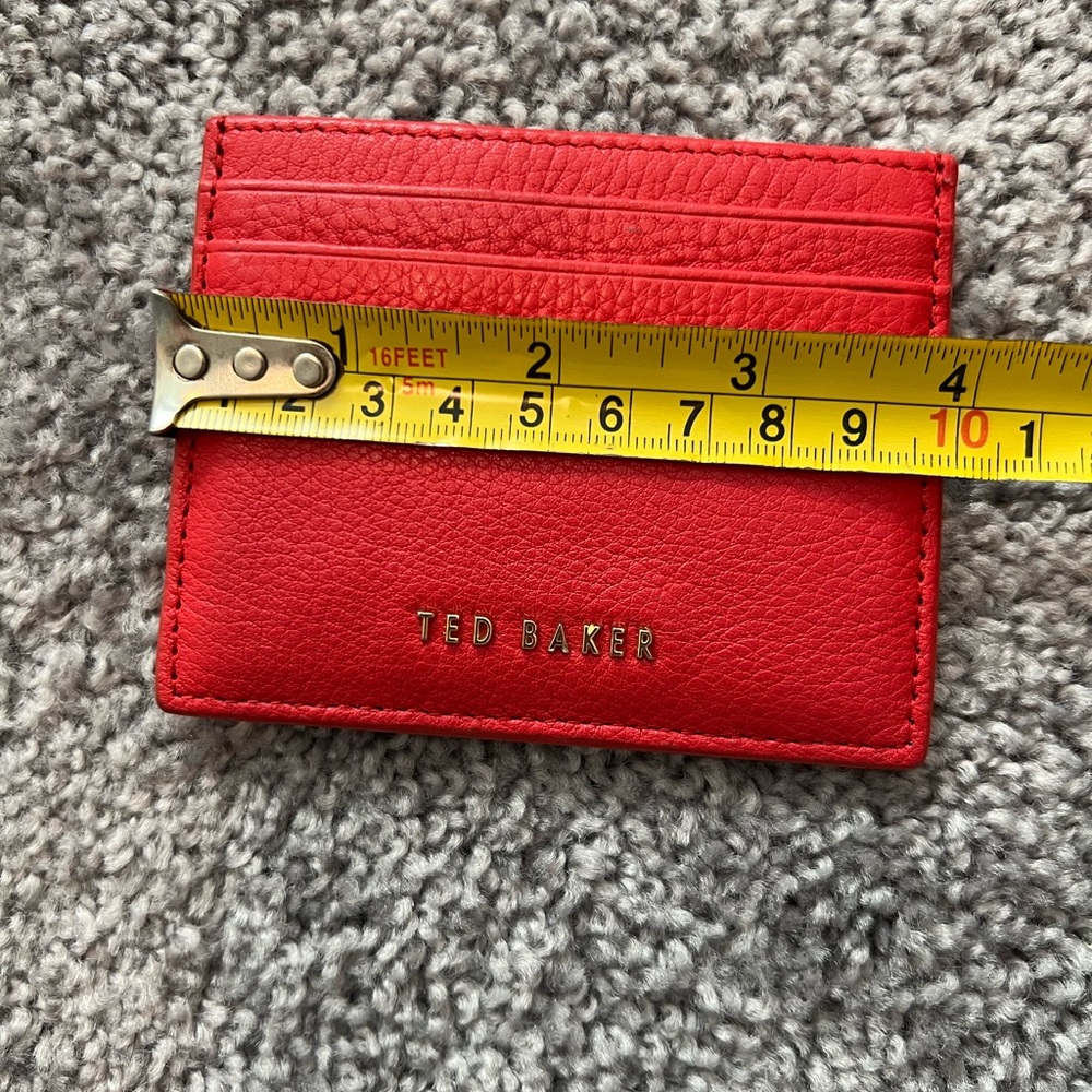 Ted Baker Red Leather Card Holder - Picture 5 of 10